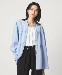 抗UV涼感 澎袖抓皺開襟罩衫