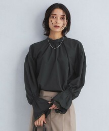 袖蕾絲立領罩衫