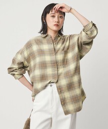 棉法蘭絨格紋襯衫