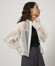 透膚棱紋細織布襯衫