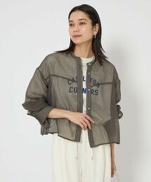 透膚棱紋細織布襯衫