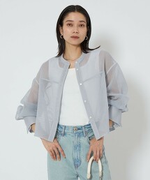 透膚棱紋細織布襯衫