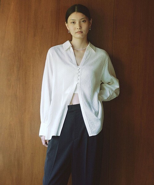 <SEASONAL COLLECTION>緹花襯衫 日本製