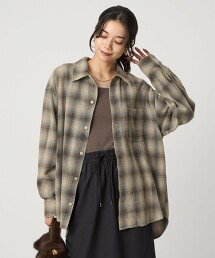 【特別訂製】＜UNIVERSAL OVERALL＞仿舊格紋襯衫