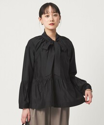 【特別訂製】＜dahl’ia＞透膚領結罩衫