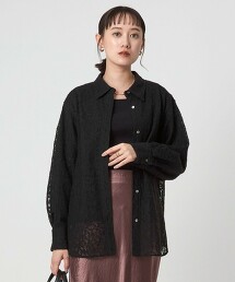 透膚蕾絲襯衫