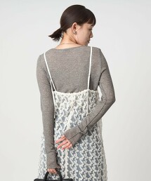 羅紋抽針圓領上衣