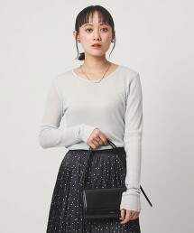 羅紋抽針圓領上衣