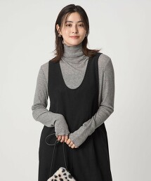 羅紋抽針高領上衣