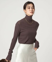 羅紋抽針高領上衣