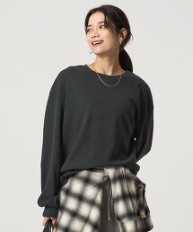 細絨毛感長袖上衣