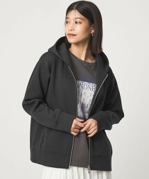 ＜at ease＞瓦楞拉鍊連帽上衣