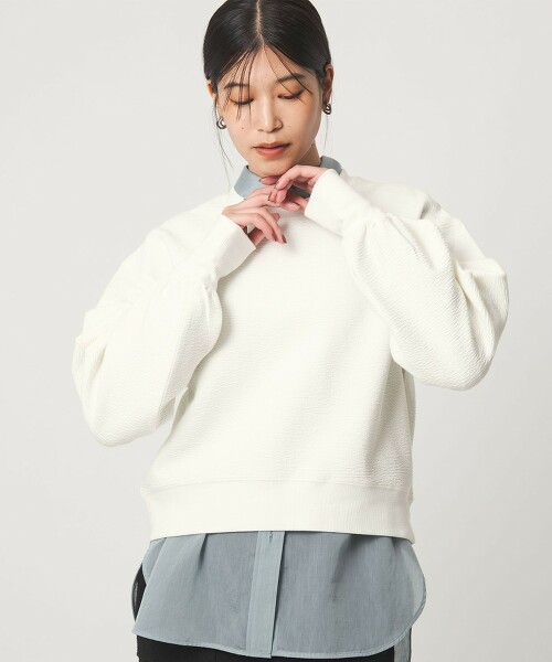 ＜at ease＞蓬鬆緹花上衣