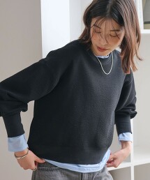 ＜at ease＞蓬鬆緹花上衣