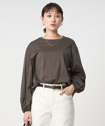 抓皺泡泡長袖上衣