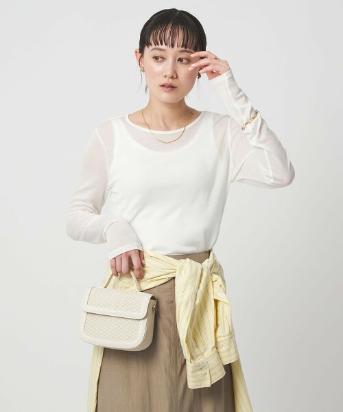 Lady 透膚圓領上衣