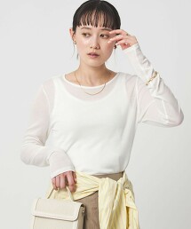 Lady 透膚圓領上衣