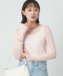 Lady 透膚圓領上衣