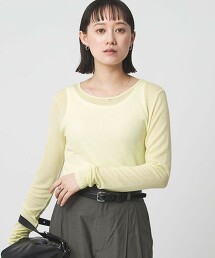 Lady 透膚圓領上衣