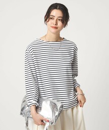 橫條紋長袖上衣