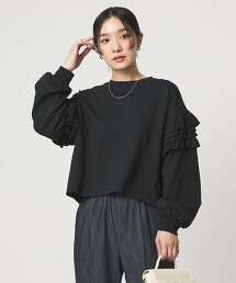 ＜at ease＞荷葉袖上衣