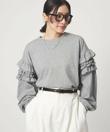 ＜at ease＞荷葉袖上衣