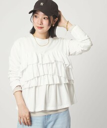 ＜at ease＞正面褶邊上衣