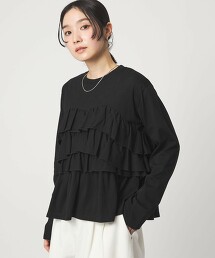 ＜at ease＞正面褶邊上衣