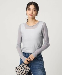 薄紗圓領上衣 日本製