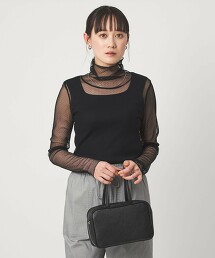 透膚點點高領上衣 日本製