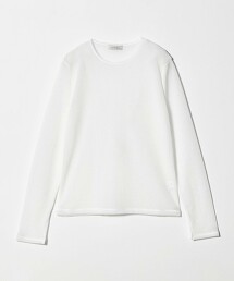 縮褶透膚長袖上衣 日本製