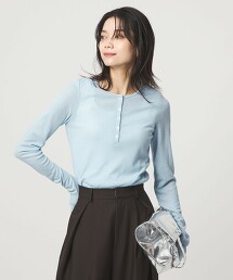 【特別訂製】＜PROTAGONISTA＞亨利領長袖T恤