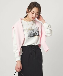 拼色圖案長袖T恤