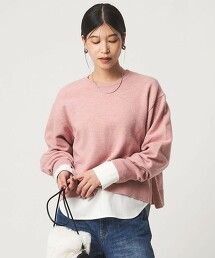 ＜at ease＞側開衩針織上衣  