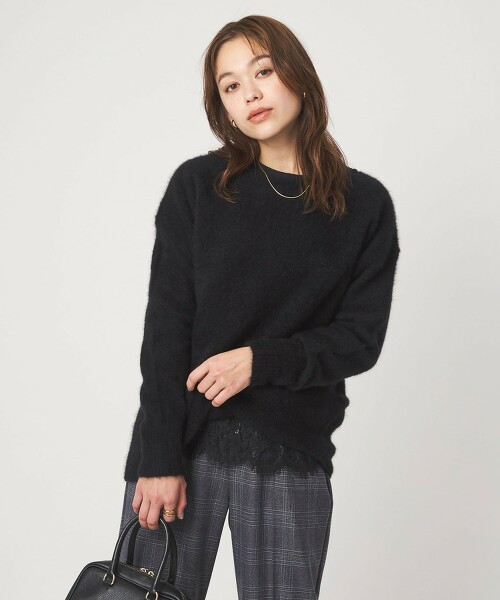 絨毛針織長版上衣