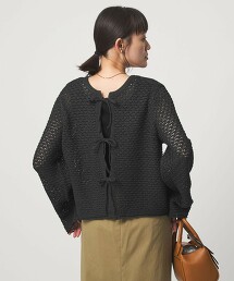 網眼針織2WAY上衣