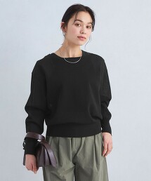 泡泡袖透膚針織上衣