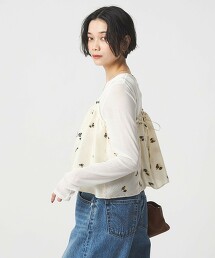 花朵緹花吊帶背心