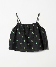 花朵緹花吊帶背心