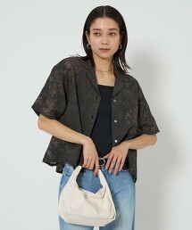 緹花開領襯衫