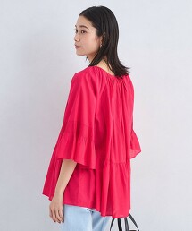 巴厘紗傘袖襯衫