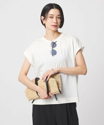 光澤感法式袖T恤 制菌