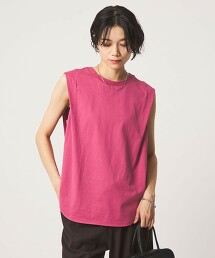 肩部打摺無袖上衣