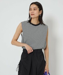 肩打摺無袖上衣