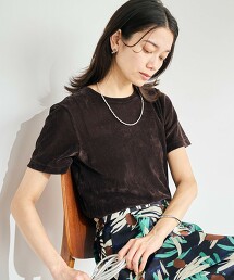 透膚植絨印花T恤 日本製
