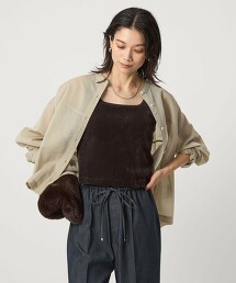 透膚植絨印花坦克背心 日本製