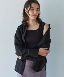 方領羅紋針織坦克背心 日本製