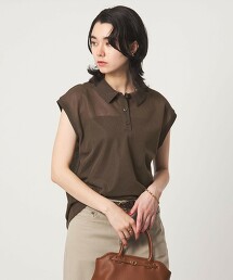 透膚網眼POLO上衣 日本製