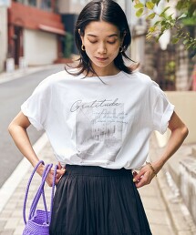 ＜at ease＞相片圖案短袖T恤