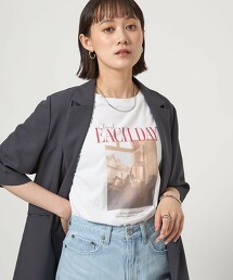 ＜at ease＞相片圖案短袖T恤
